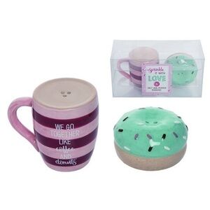 𝅺Transpac Donut Love Salt and Pepper Shakers. New In Box